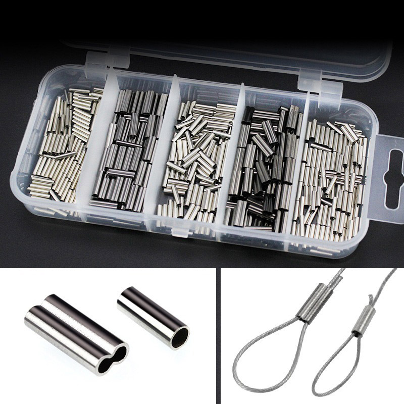 Fishing Line Box - Manchons de sertissage à simple ou